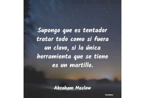 Supongo que es tentador tratar todo como si fuera un clavo, si la única herramienta que tienes es un martillo