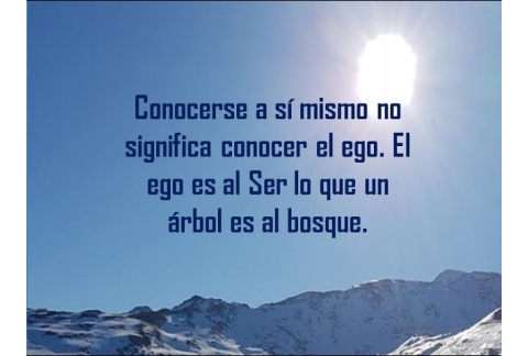 Conocerse a sí mismo no significa conocer el ego