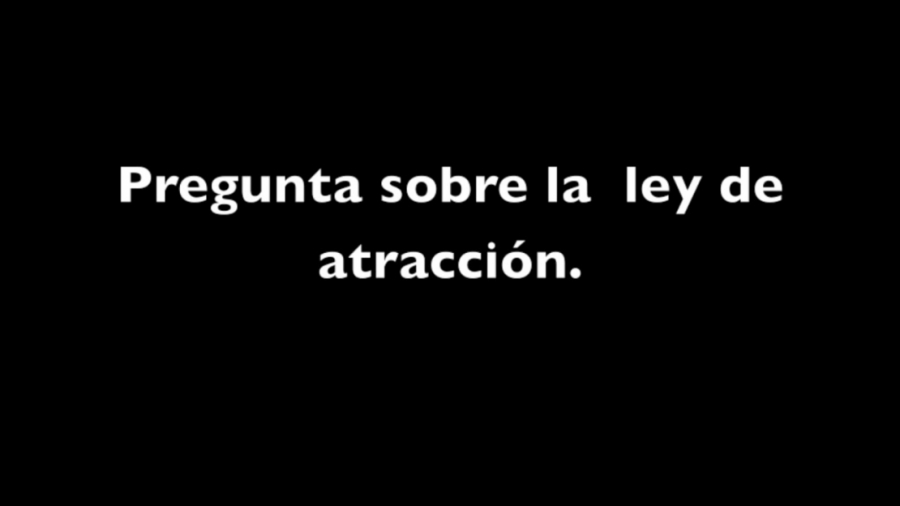 Imagen portada Pregunta sobre la ley de atracción.