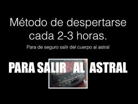 Imagen portada Método del despertador para salir del cuerpo