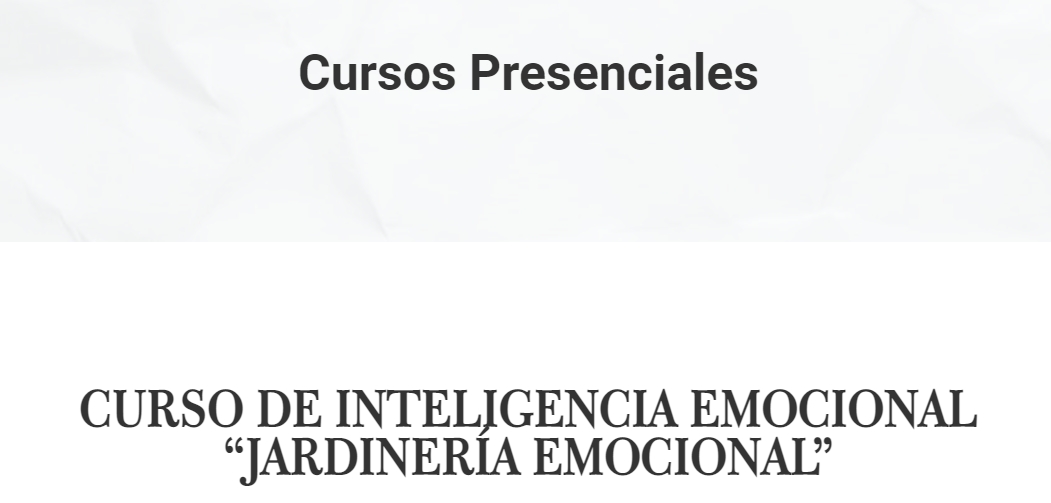Imagen portada CURSO DE INTELIGENCIA EMOCIONAL “JARDINERÍA EMOCIONAL”