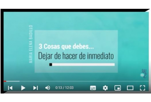 3 Cosas que debes dejar de hacer de inmediato | Psicóloga Maria Elena Badillo