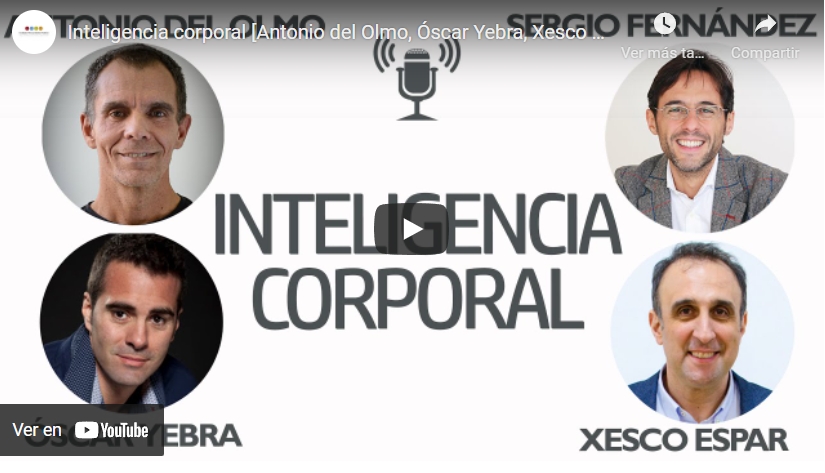 Imagen portada Inteligencia corporal [Antonio del Olmo, Óscar Yebra, Xesco Espar]⎮Sergio Fernández