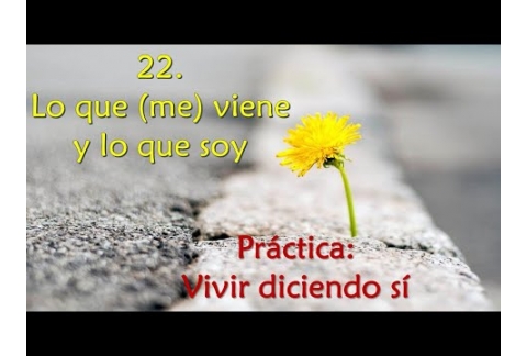 Lo que (me) viene y lo que soy - Práctica: vivir diciendo sí