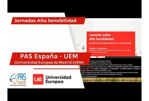 Jornadas  de Alta Sensibilidad en la UEM (Universidad Europea de Madrid)