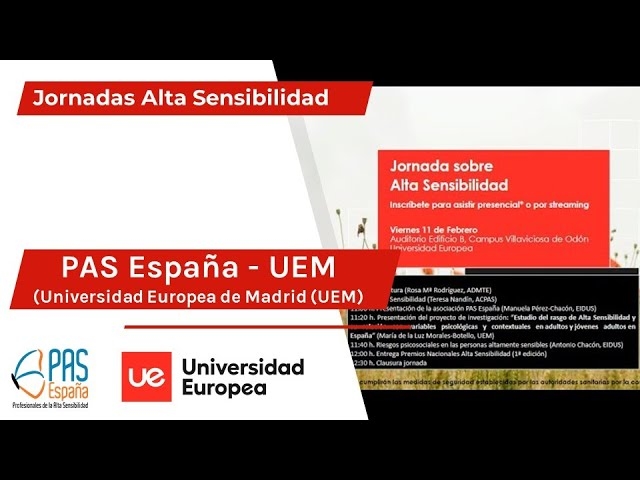 Imagen portada Jornadas  de Alta Sensibilidad en la UEM (Universidad Europea de Madrid)