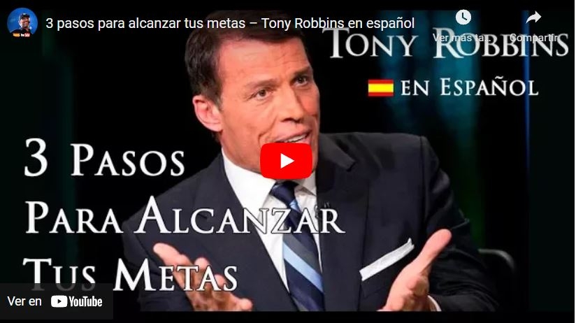 Imagen portada 3 pasos para alcanzar tus metas – Tony Robbins en español