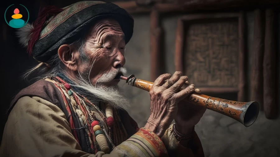 Imagen portada Flauta Curativos Tibetanos, Dejar de Pensar Demasiado, Elimina Estrés, Ansiedad y Calmar La Mente