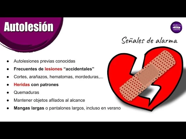 Imagen portada 🎓 Señales de ALARMA de AUTOLESIONES · Curso Prevención del SUICIDIO y AUTOLESIONES en ADOLESCENTES ·